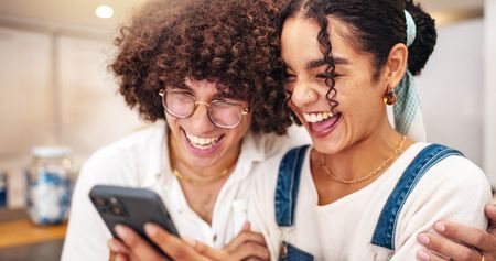 people laughing