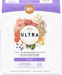 NUTRO ULTRA Adult High Protein Natural Dry Dog Food with a Trio of Proteins from Chicken, Lamb and Salmon, 30 lb. Bag RRP: $89.98 | Now: $59.83 | Save: $30.15 (34%)