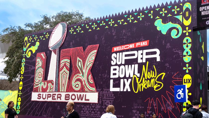 Super Bowl LIX signage in New Orleans