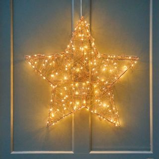 Oliver bonas Christmas decor star door light 