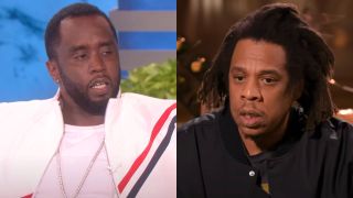 Sean "P. Diddy" Combs speaks on Ellen, while Jay-Z appears on Hart to Heart