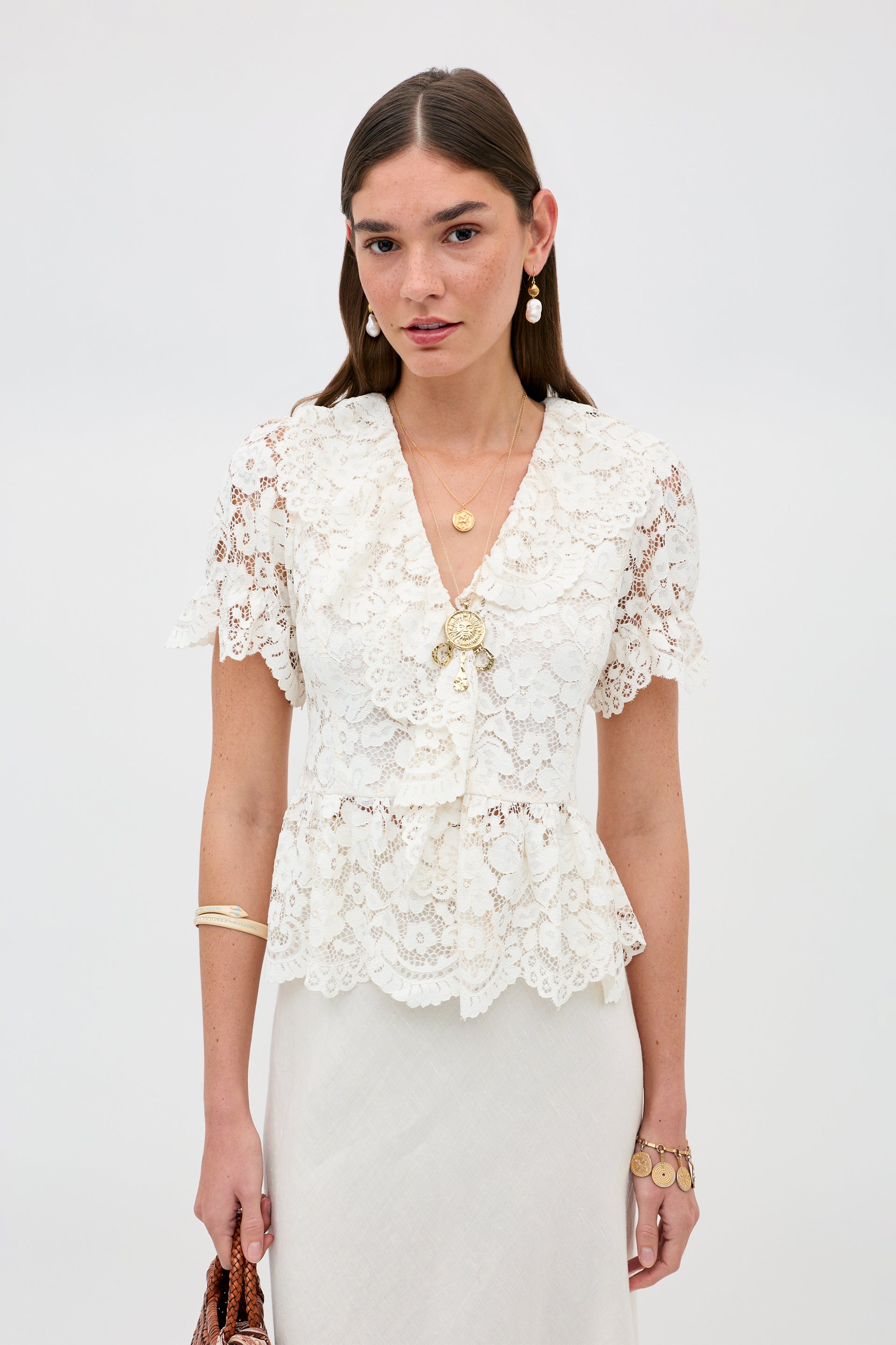 Dollie Lace Top in Cream