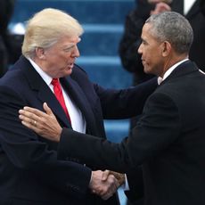 Donald Trump and Barack Obama at the Presidential Inauguration