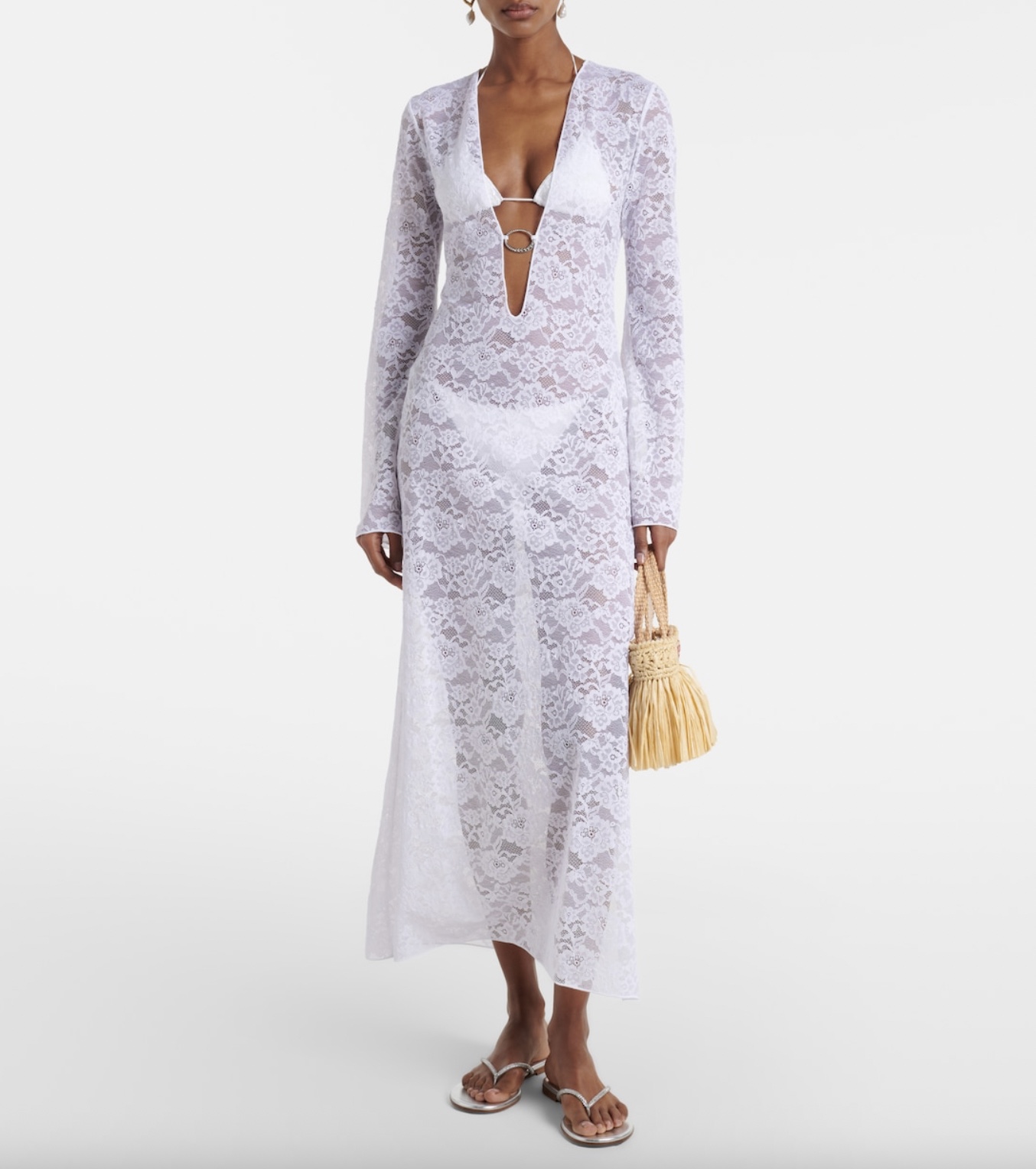 Os&amp;eacute;ree white dress