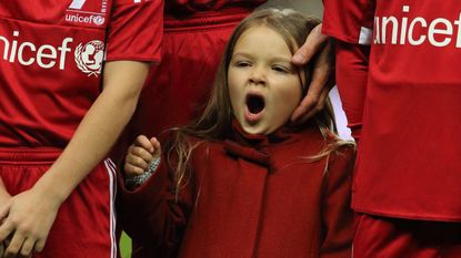 Harper Beckham Yawning