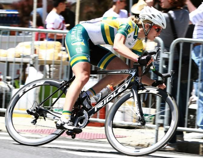 Australia&rsquo;s National Champ, Kimberley Wells (Fearless Femme Racing p/b Pure Energy), gears up for the final laps