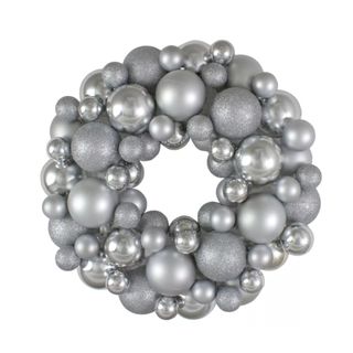 Best Christmas wreath cut out silver bauble