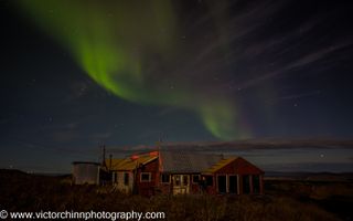 Northern lights in the skies above Cleary Summit in Fairbanks, Alaska, on Sept. 12, 2014.