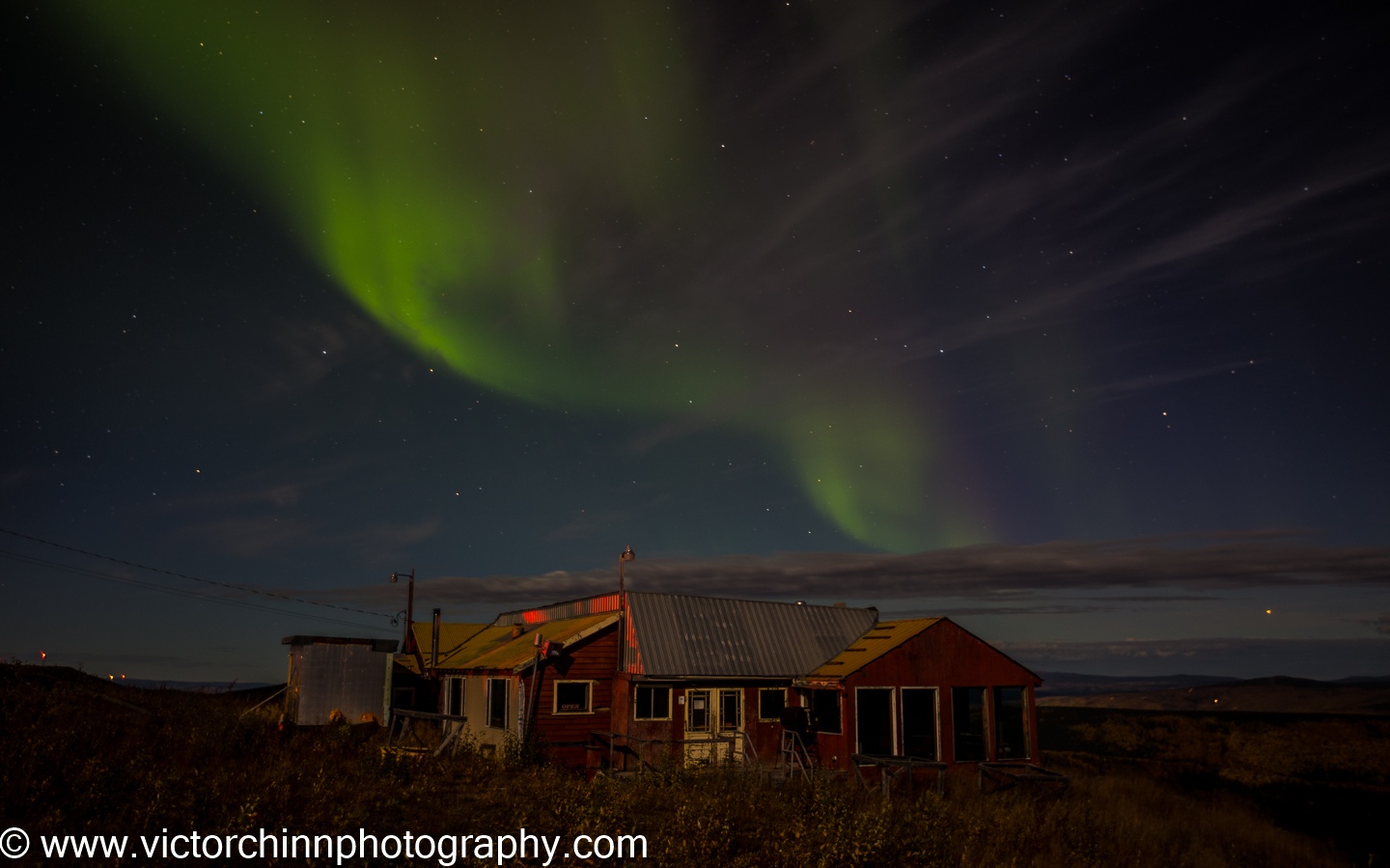 Northern lights in the skies above Cleary Summit in Fairbanks, Alaska, on Sept. 12, 2014.