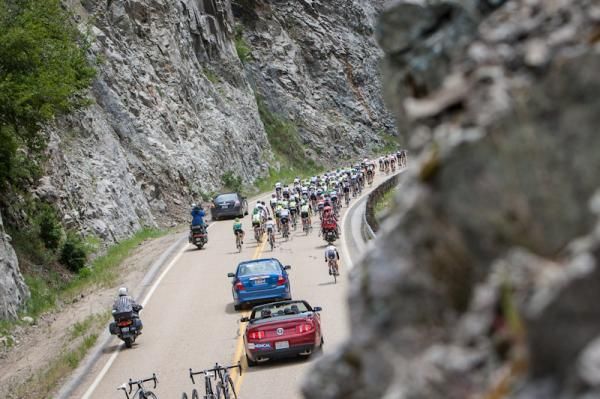 Much of the race went through tight canyons