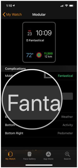 iOS 12 Watch App, Modular, Select Complications