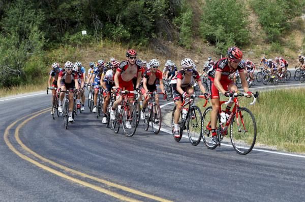 BMC starts to come to the front on the last climb.