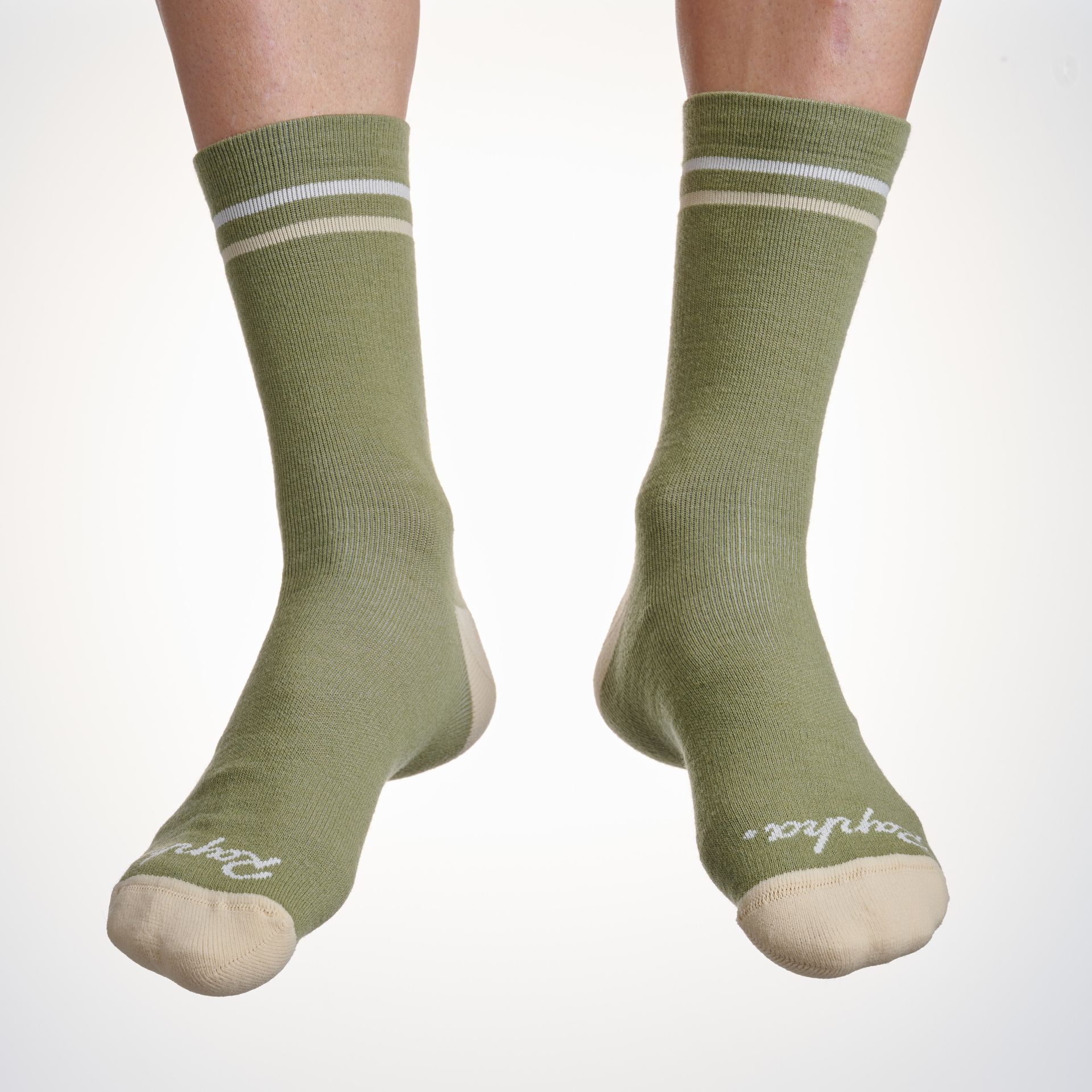 Male cyclist wearing the Rapha Merino cycling socks