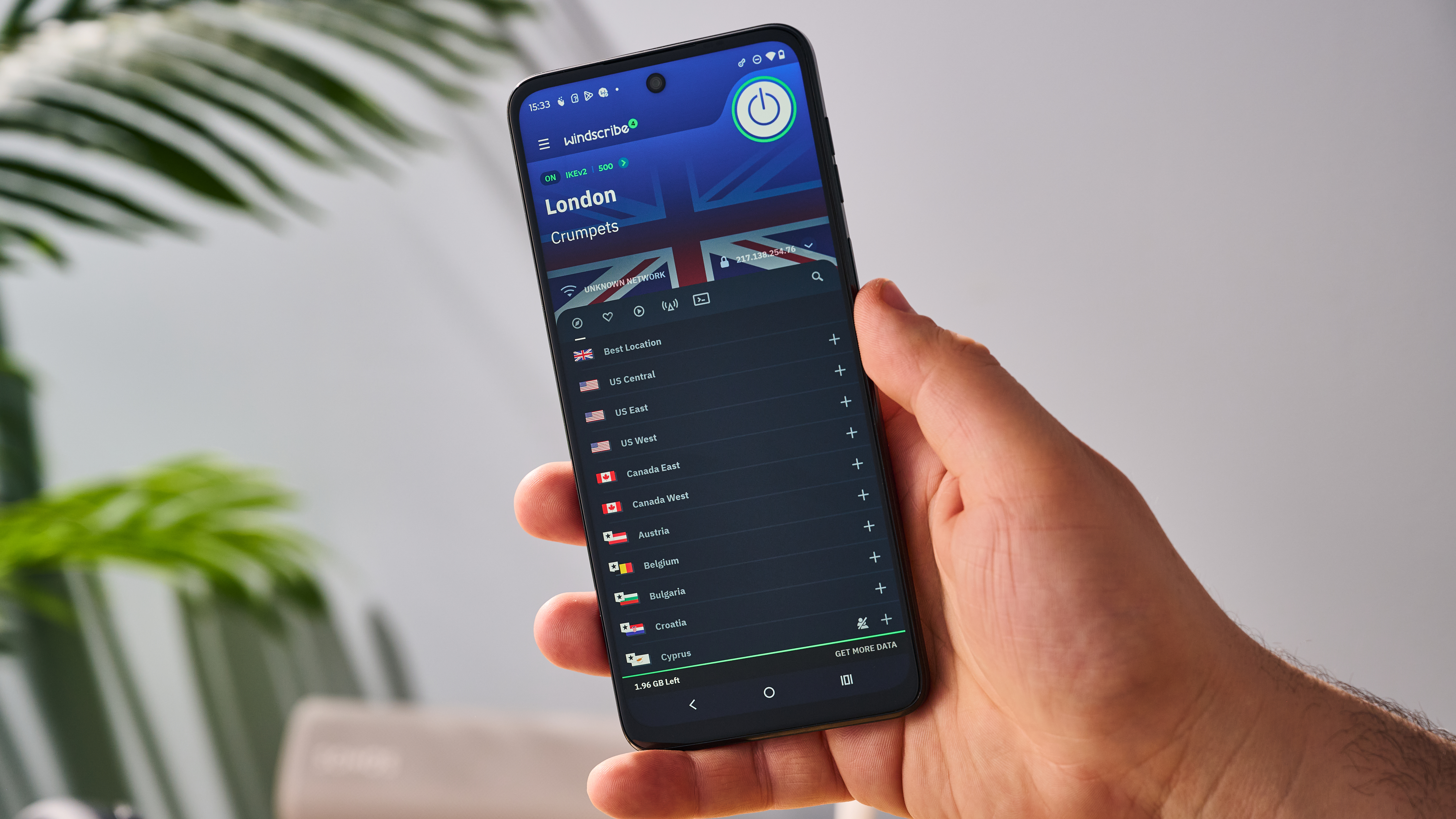 Windscribe Free Android app