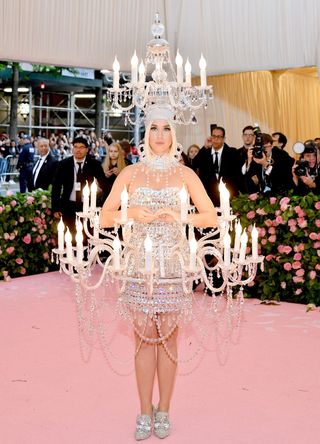 Katy Perry dressed as a chandelier at Met Gala