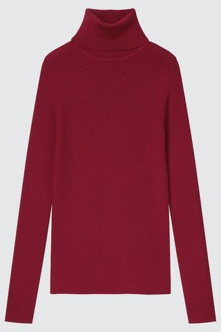 Uniqlo Extra Fine Merino Ribbed Turtleneck Sweater