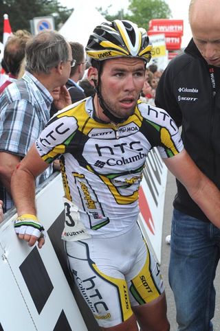 Mark Cavendish after crash, Tour de Suisse 2010, stage 4