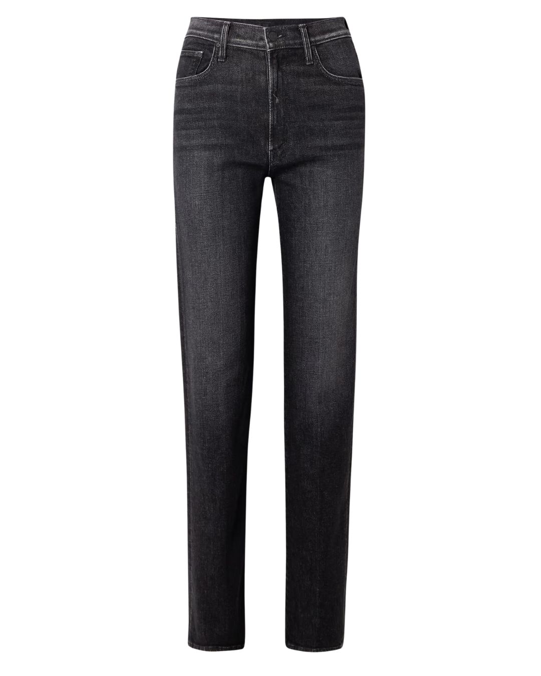 Mother Denim The Rambler Zip Heel high-rise straight-leg jeans