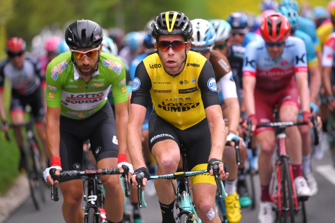 Bram Tankink sets the pace for Primoz Roglic