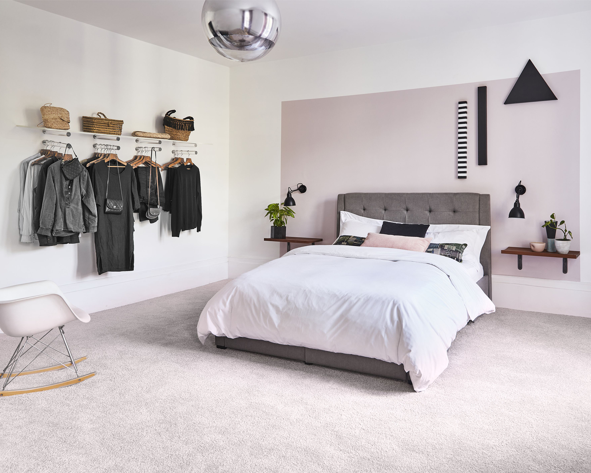 Bedroom with clothes storage idea by Carpetright