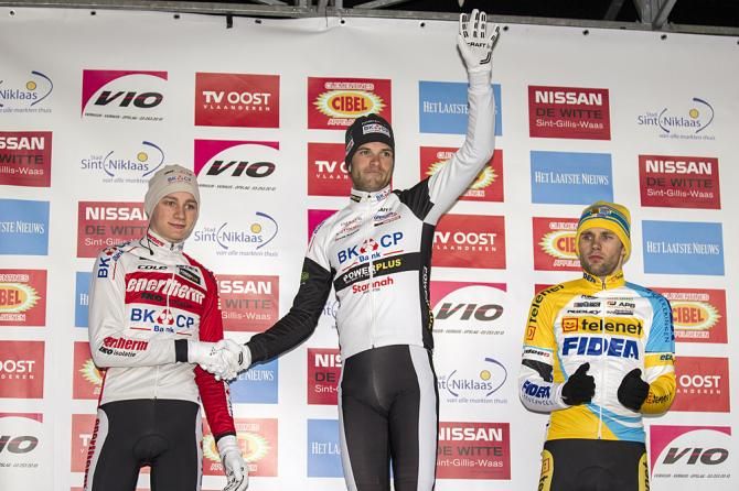 Mathieu van der Poel, Niels Albert and Rob Peeters on the podium