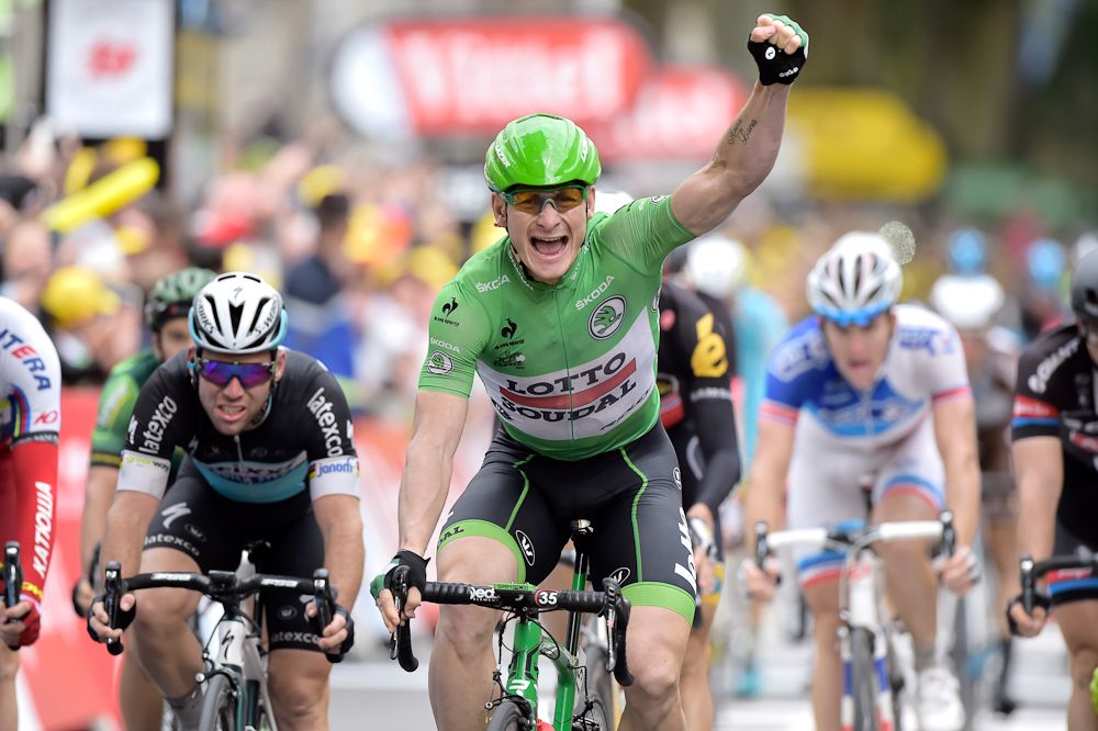Andre Greipel wins stage 5 of the 2015 Tour de France.