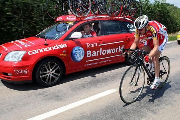 Giampaolo Cheula (Barloworld) caught up with the break and did what Barloworld promised - riding an aggressive race.