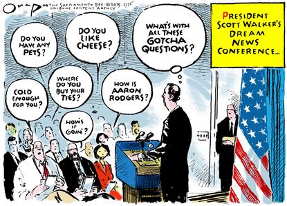 Political cartoon U.S. GOP Scott Walker