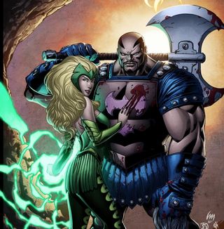 Skurge and Enchantress in Marvel Comics