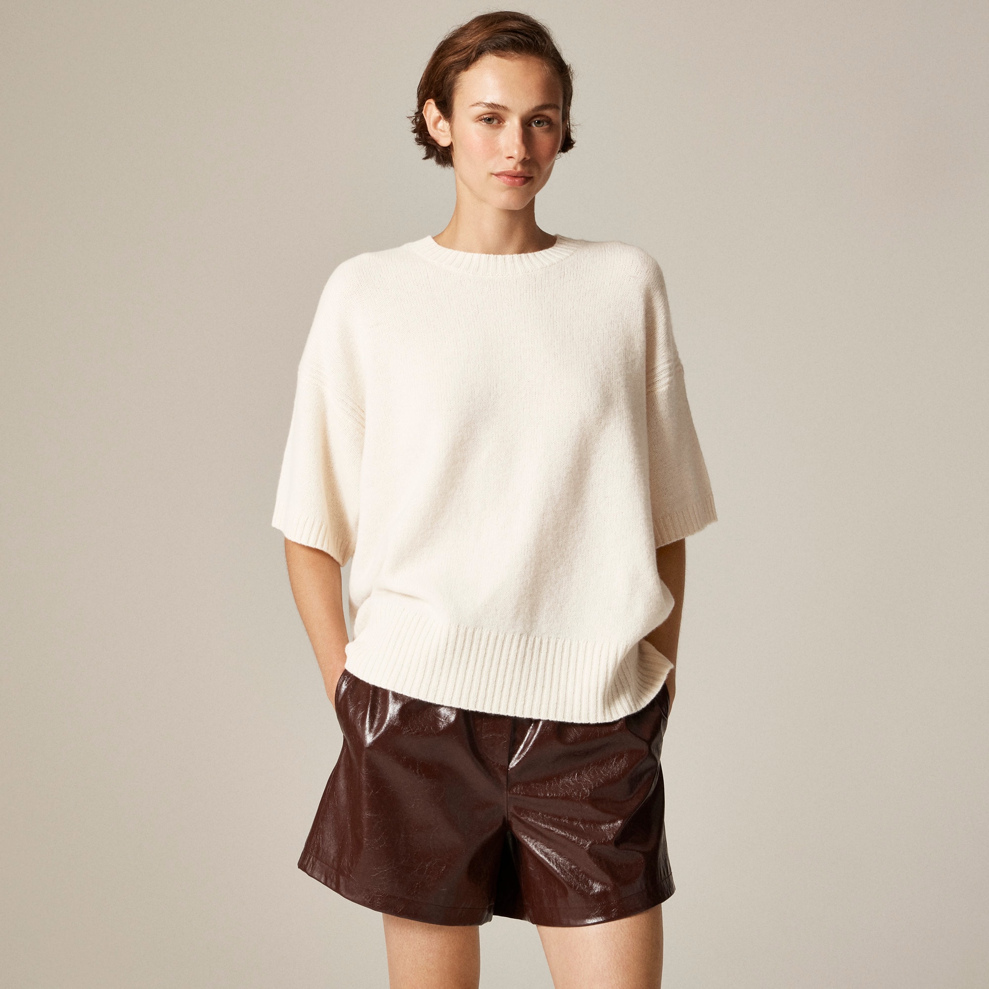 Oversized Sweater-Tee in Vintage Wool