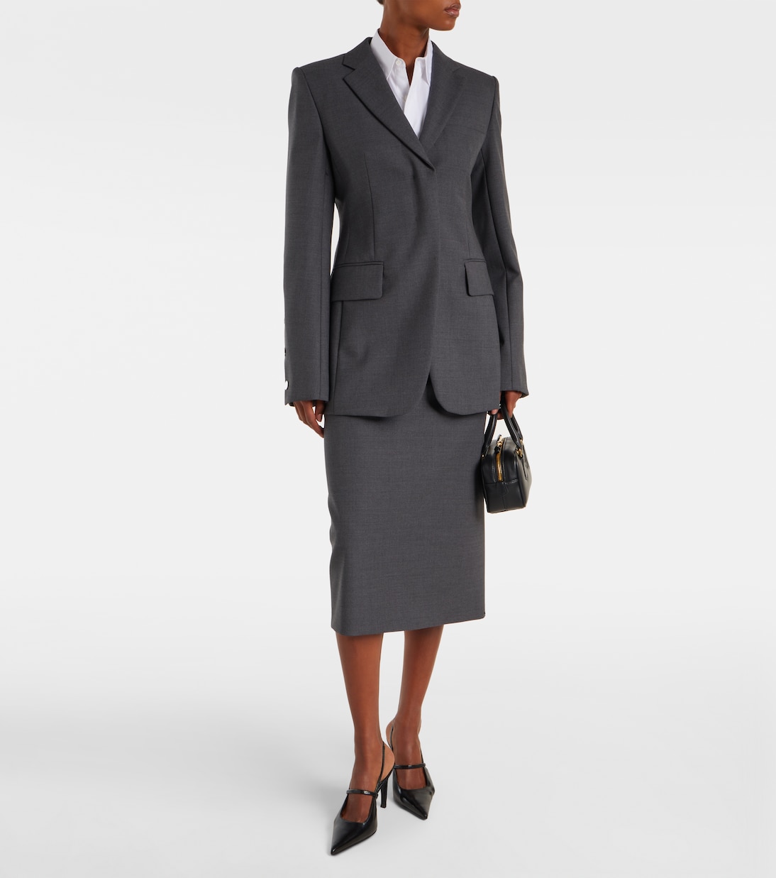 Finire Virgin Wool Pencil Skirt