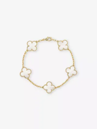 VAN CLEEF & ARPELS, Vintage Alhambra Gold and Mother-Of-Pearl Bracelet