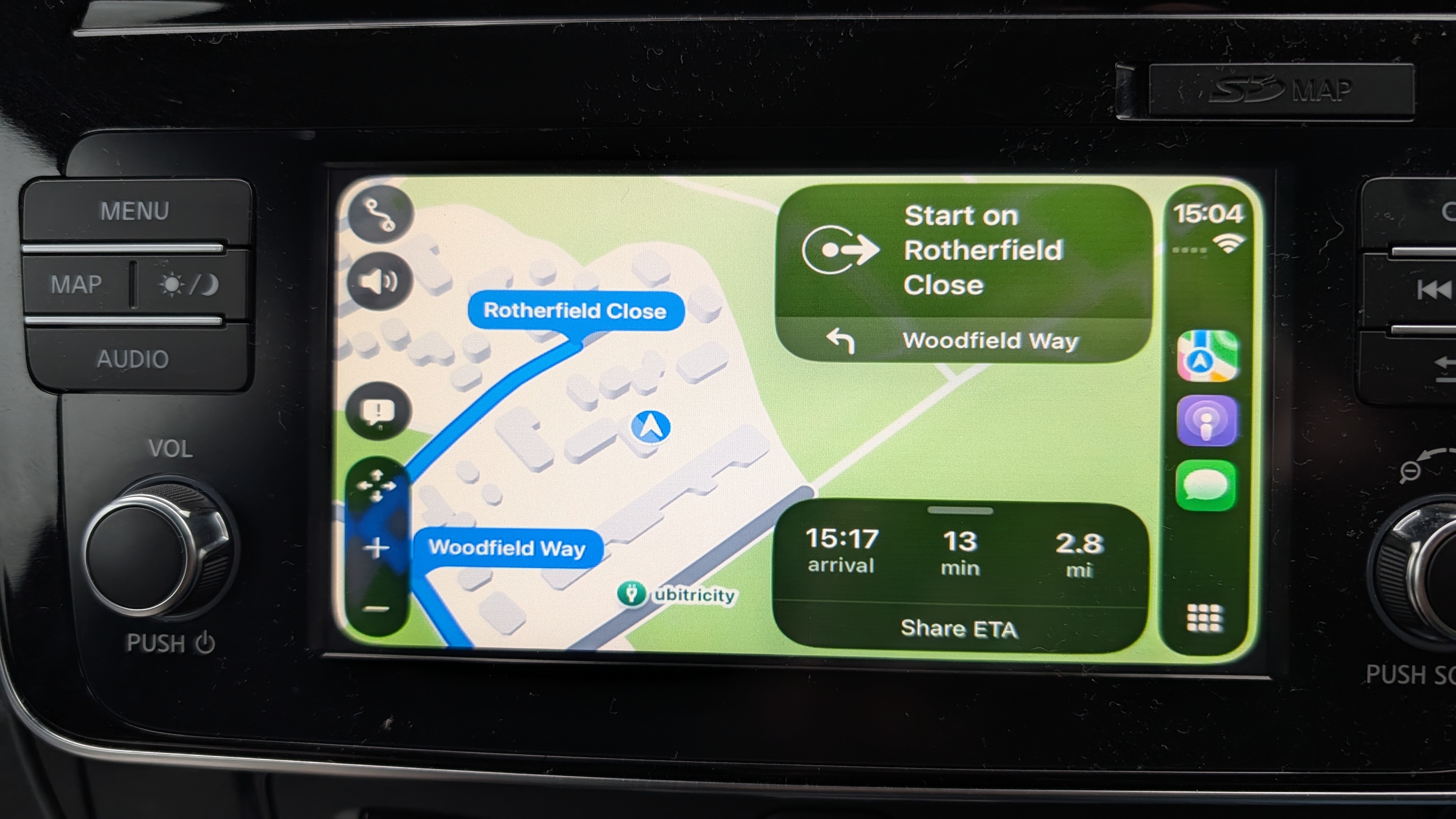 google maps on apple carplay