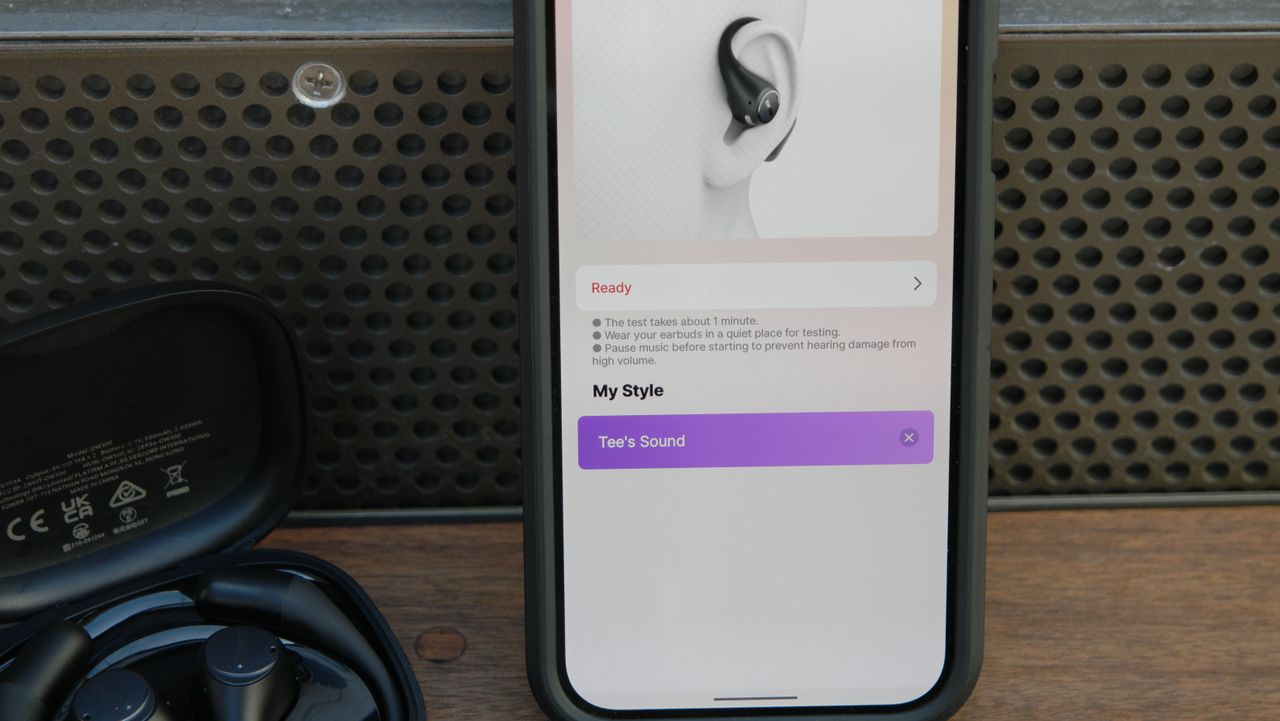 EarFun OpenJump app showing Tshaka's custom preset