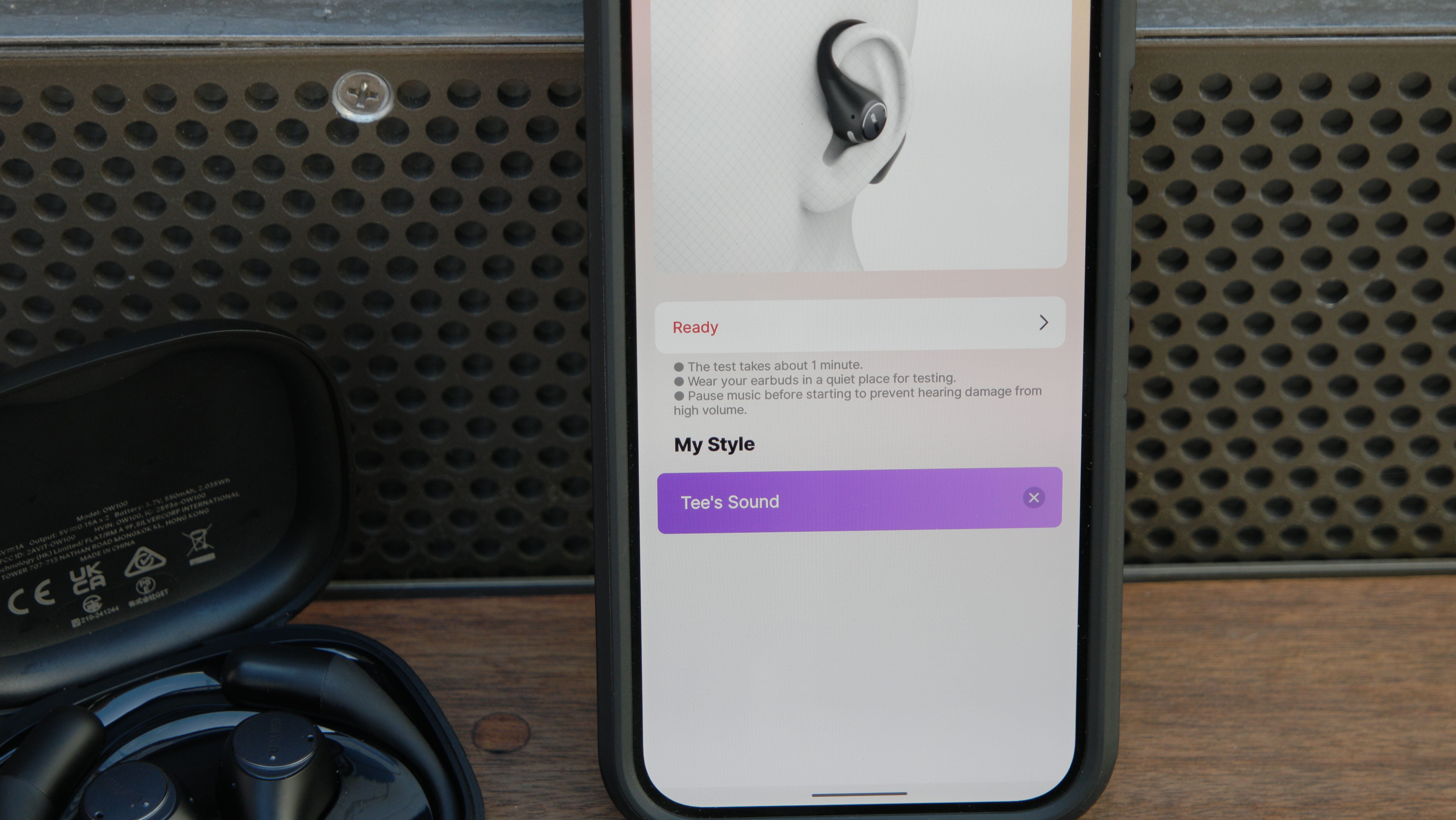 EarFun OpenJump app showing Tshaka's custom preset