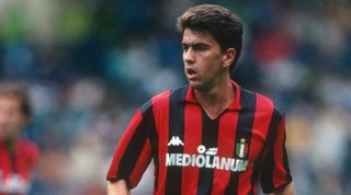 14 August 1988 - London - Makita International Football Tournament - AC Milan v Tottenham Hotspur - Alessandro Costacurta of AC Milan - (photo by Mark Leech/Offside/Getty Images)