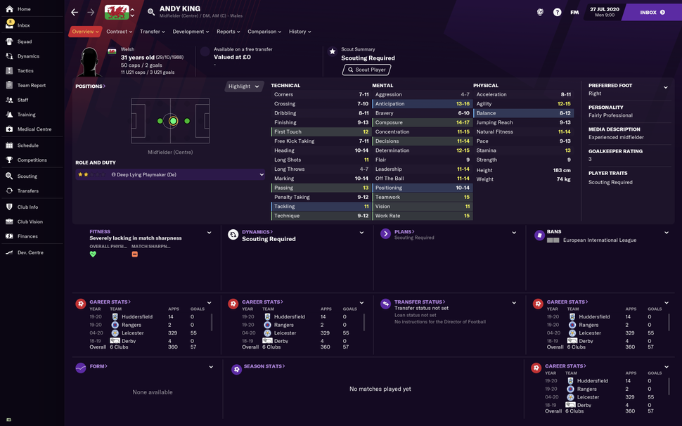 football manager 2021 free agents lower league