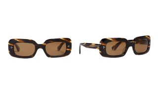 2 images of brown Oliver Peoples sunglasses