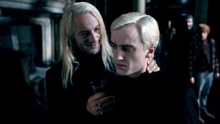 Jason Isaacs and Tom Felton in Harry Potter and the Deathly Hallows Part 1