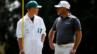Samuel and Lee Westwood at the 2021 Masters