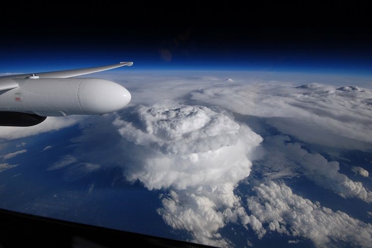 ER-2 aircraft pilot Stu Broce snapped this photo of a supercell that formed over North Carolina in May.