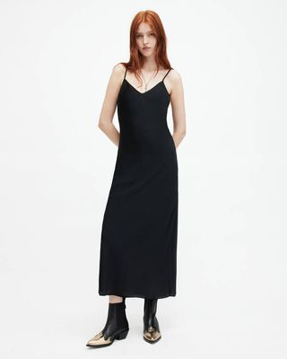 Bryony V-Neck Midi Slip Dress