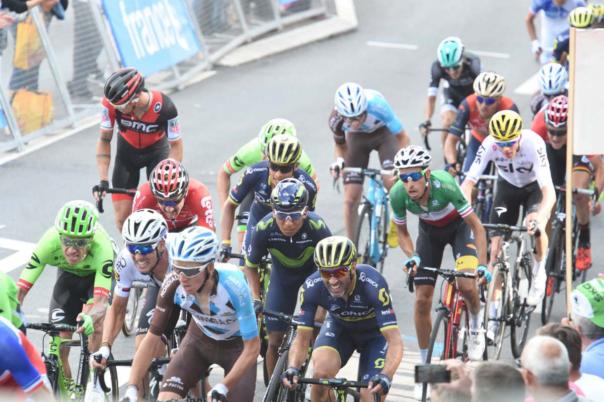 Nairo Quintana in the GC group on stage 3