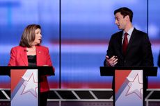 Republican candidate Karen Handel and Democratic candidate Jon Ossoff for Georgia's 6th Congressional District special election.