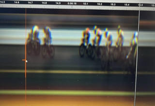 The photo finish from the GP Monseré