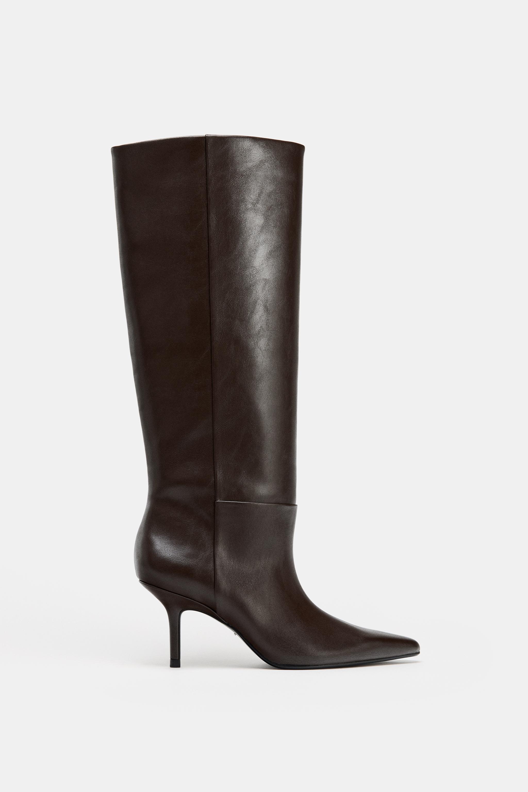 Pointed High-Heel Boots