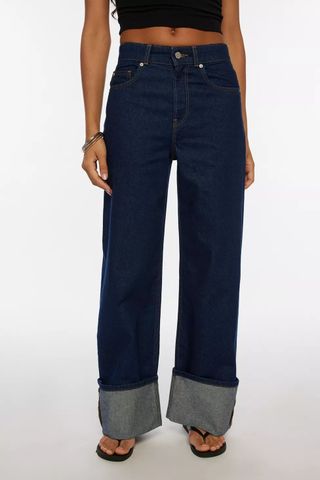 BDG, Thea Cuffed Wide Leg Jeans