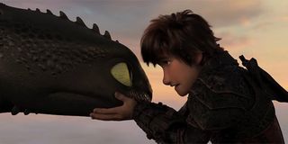 Toothless and Hiccup sharing a moment