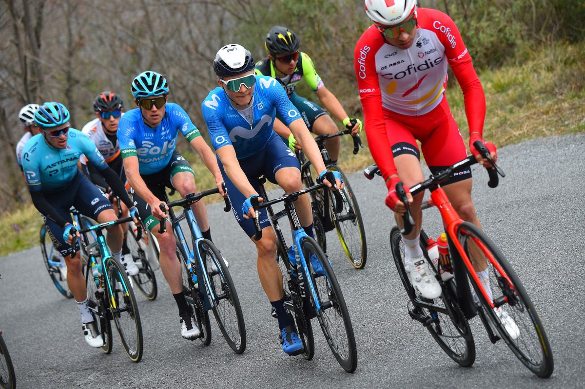 Trofeo Laigueglia 2021 - 58th Edition - Laigueglia - Laigueglia 202 km - 03/03/2021 - John Archibald (GBR - Eolo - Kometa Cycling Team) - Juri Hollmann (GER - Movistar Team) - photo Dario Belingheri/BettiniPhoto&Acirc;&copy;2021