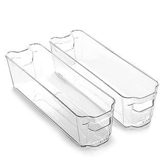 Long plastic lid free containers for the fridge